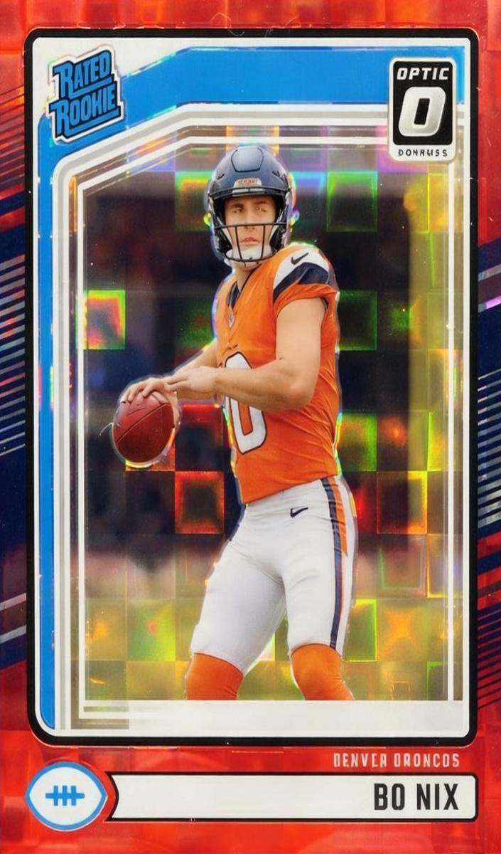 2024 Panini Donruss Football Red Pandora Bo Nix #369 PSA 9