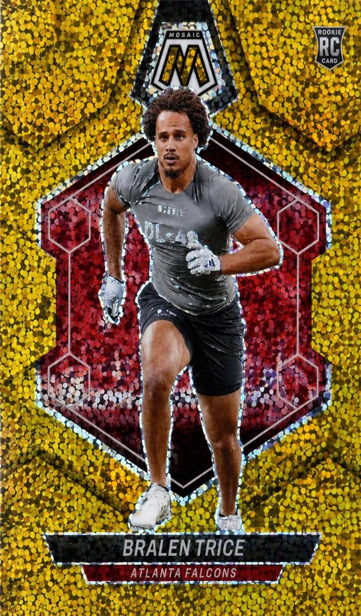 2024 Panini Mosaic Football Gold Sparkle Bralen Trice #363
