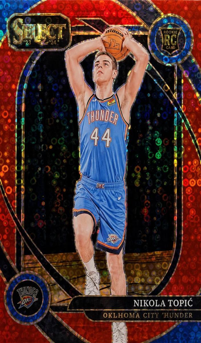 2024 Panini Select Basketball Red Disco Nikola Topic #286