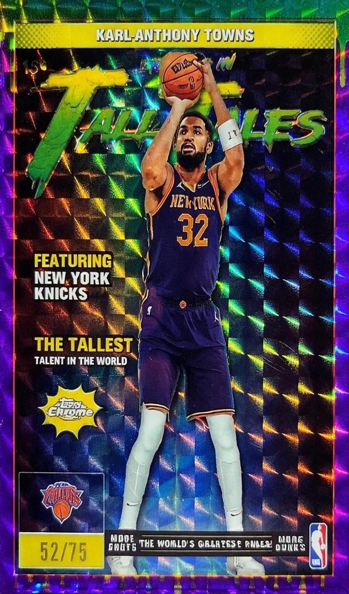 2025 Topps Chrome Basketball Purple Refractor Karl-Anthony Towns #TT-10