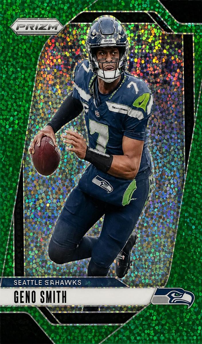 2023 Panini Prizm Football Green Sparkle Geno Smith #258