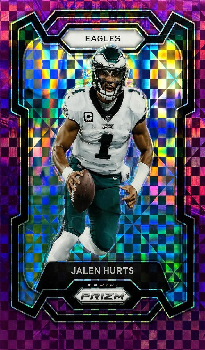 2023 Panini Prizm Football Purple Power Jalen Hurts #244 PSA 9