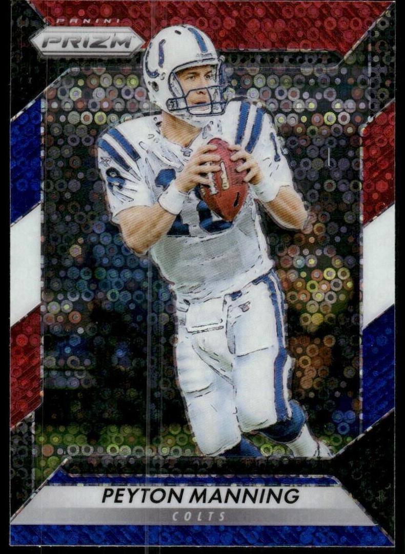 2016 Panini Prizm Football Red/White/Blue Disco Prizm Peyton Manning #125