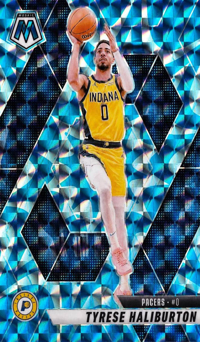 2024 Panini Mosaic Basketball Reactive Blue Tyrese Haliburton #85