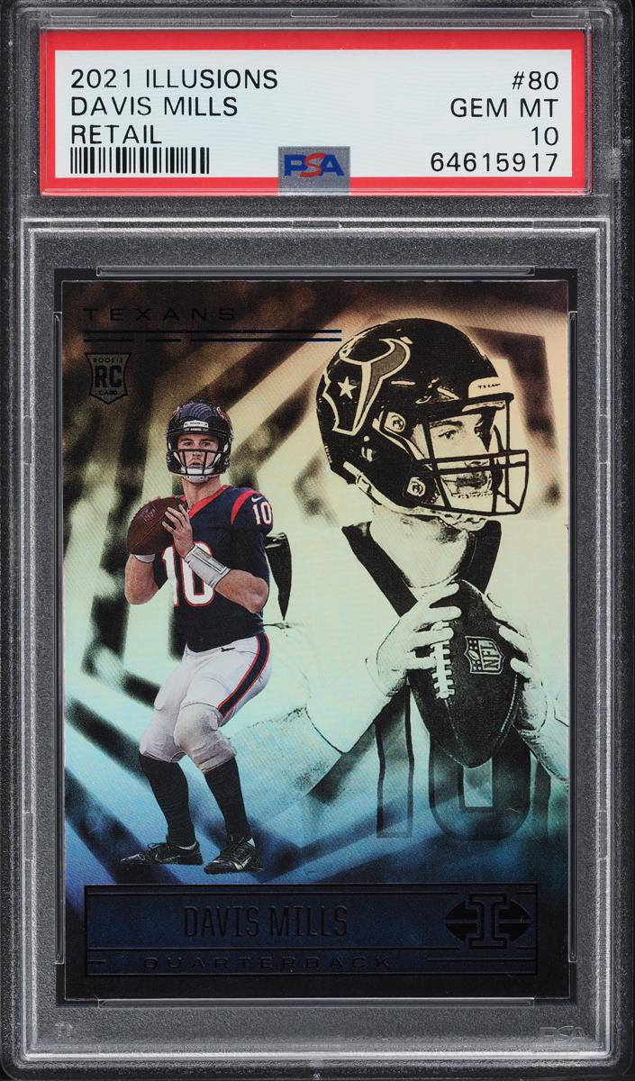 2021 Panini Illusions Football Retail Davis Mills #80 PSA 9