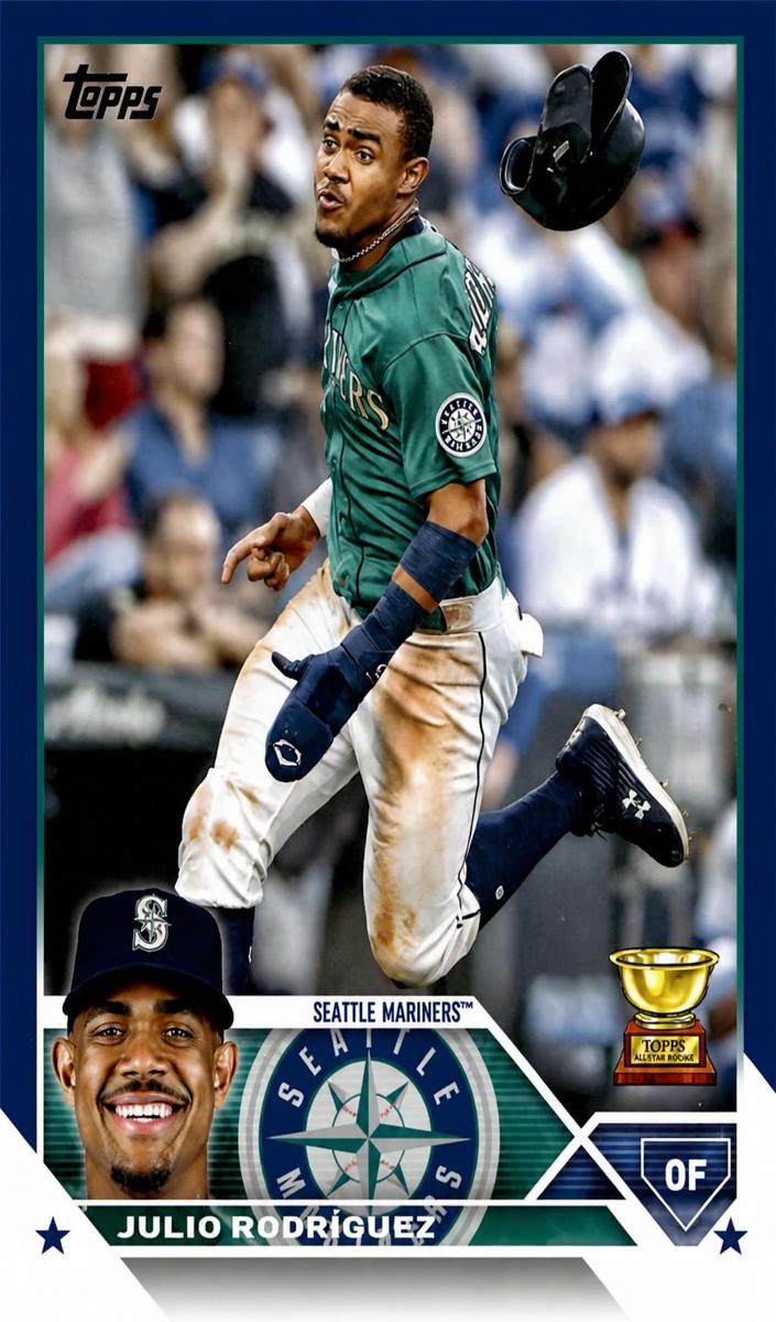 2023 Topps Baseball Royal Blue Julio Rodriguez #330 SGC 9
