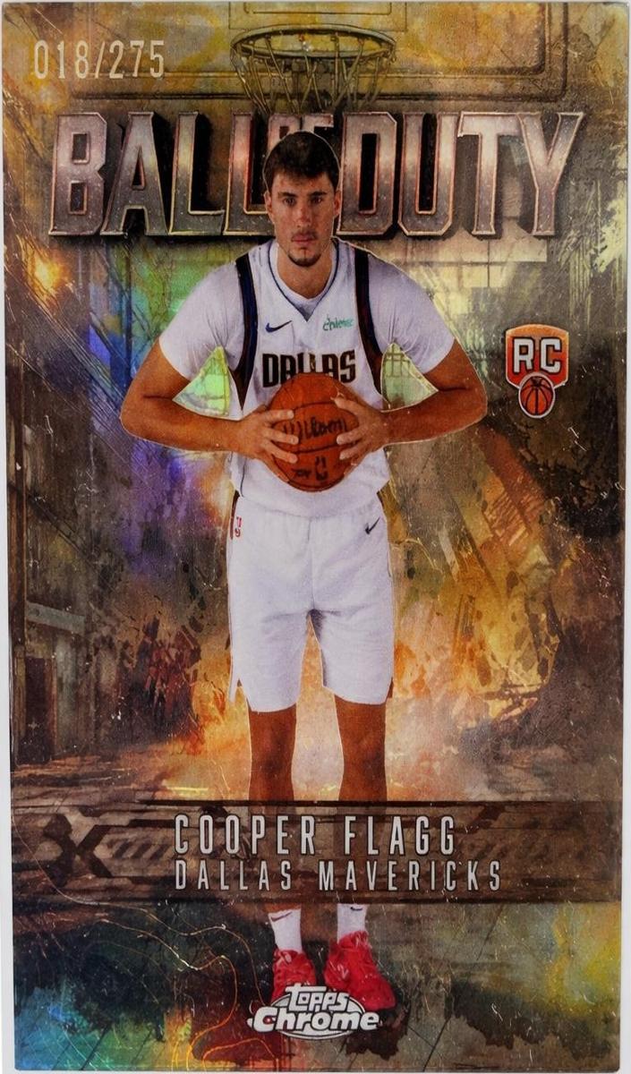 2025 Topps Chrome Basketball Yellow Refractor Cooper Flagg #BD-21 PSA 10