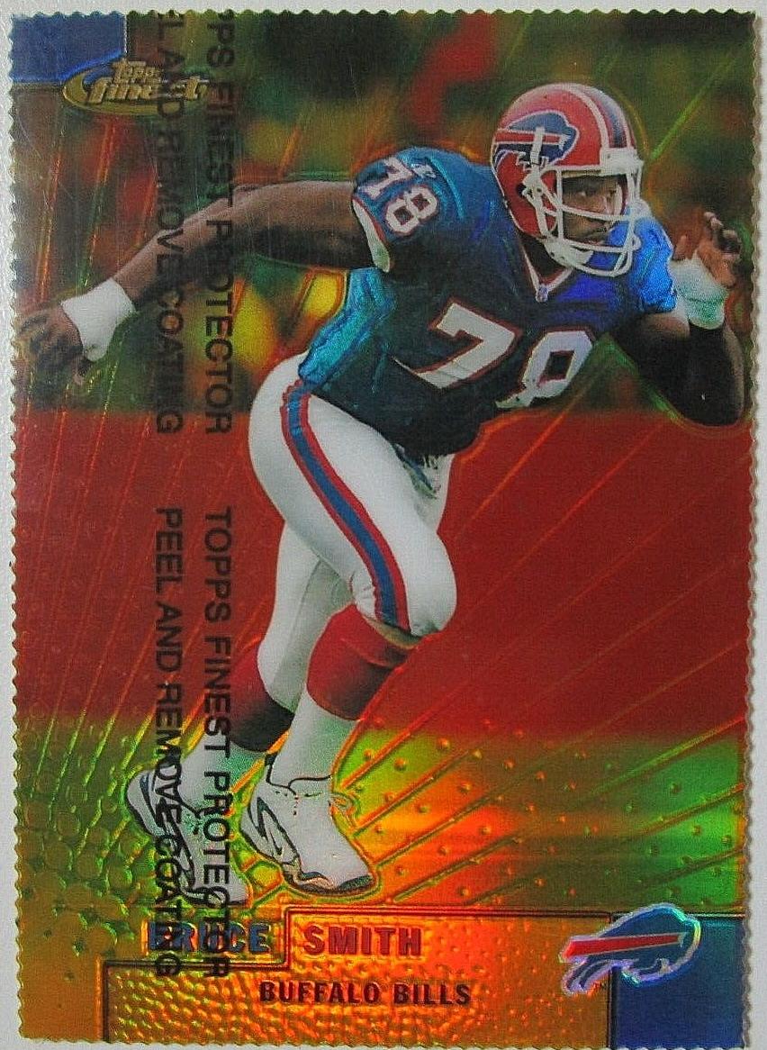1999 Topps Finest Football Gold Refractor Bruce Smith #34