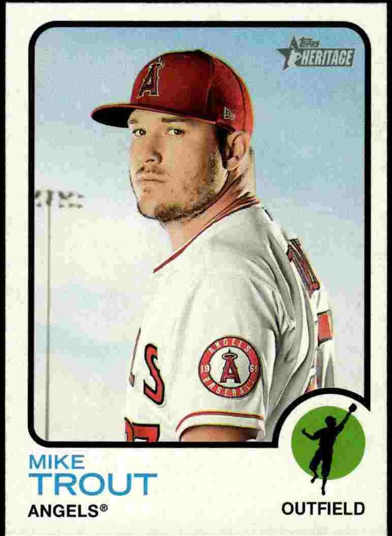 2022 Topps Heritage Baseball Mike Trout #100 PSA 10
