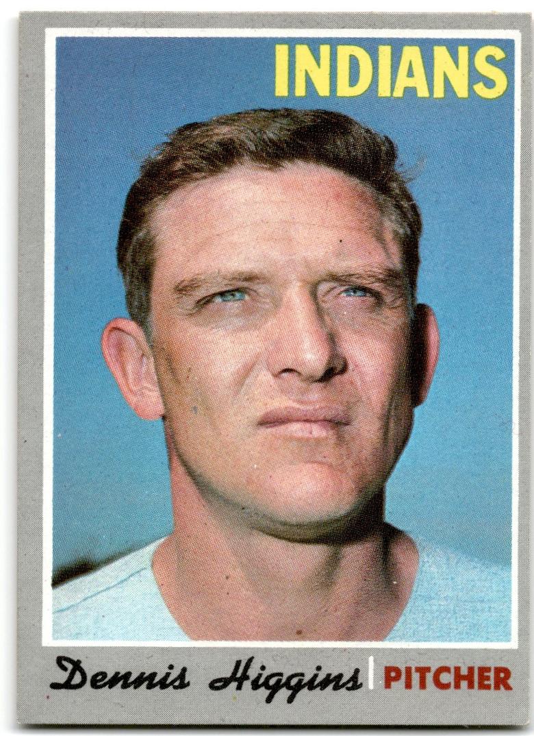 1970 Topps Baseball Dennis Higgins #257 PSA 9