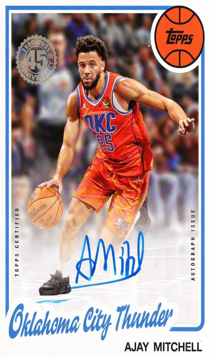 2025 Topps Basketball Ajay Mitchell #80B2-AM PSA 9