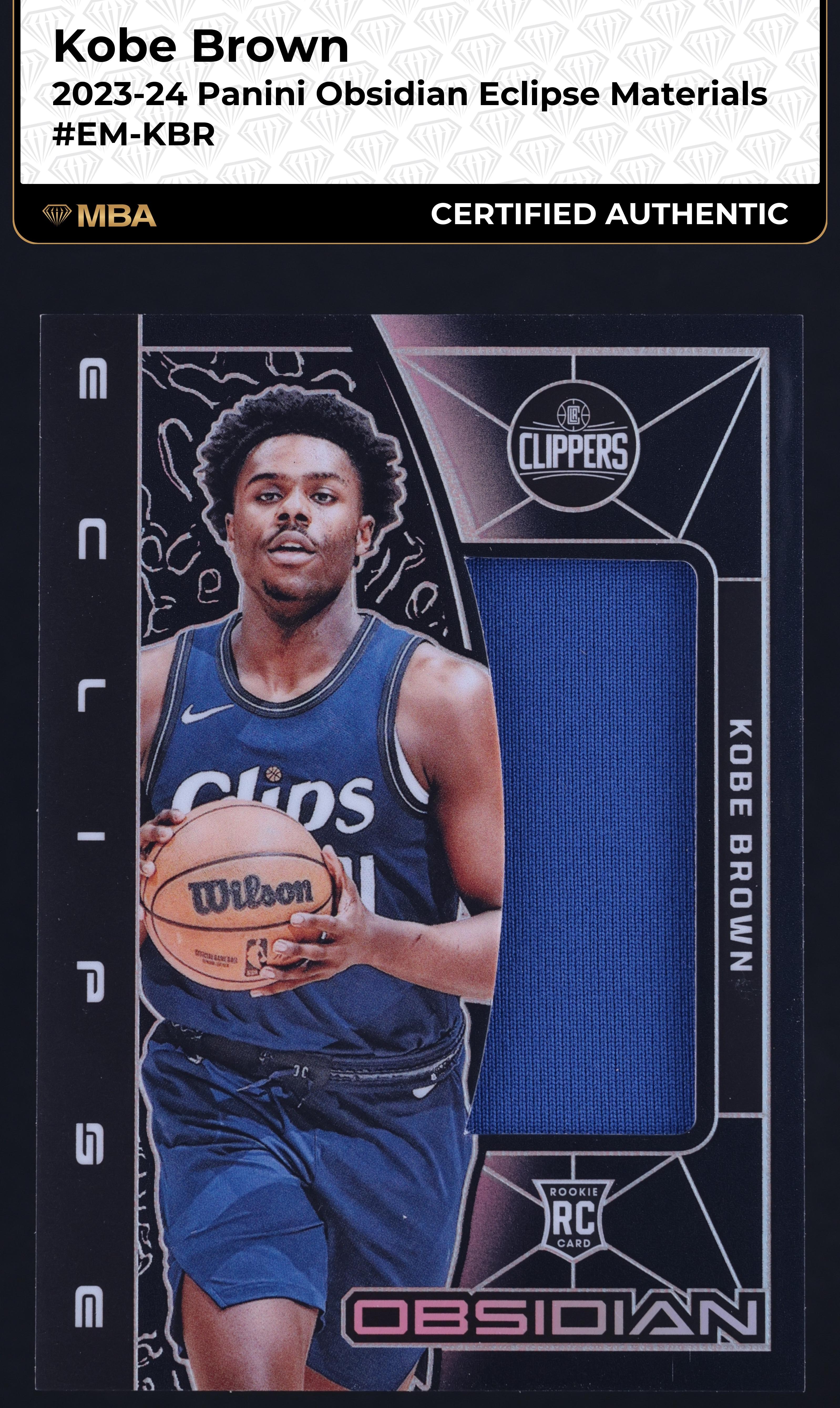 2023 Panini Obsidian Basketball Kobe Brown #EM-KBR