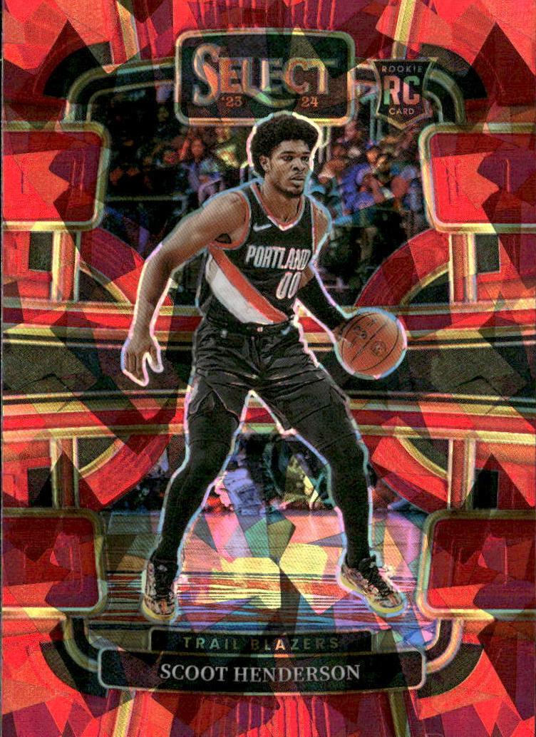 2023 Panini Select Basketball Red Cracked Ice Scoot Henderson #77 PSA 10