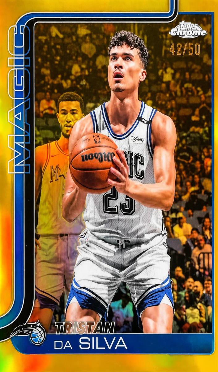 2025 Topps Chrome Basketball Gold Refractor Tristan da Silva #173