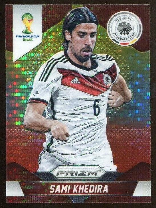 2014 Panini Prizm World Cup Soccer Yellow and Red Pulsar Sami Khedira #87