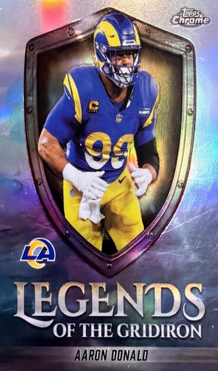 2025 Topps Chrome Football Refractor Aaron Donald #LOG-40