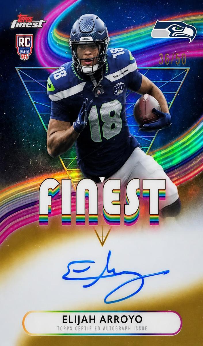 2025 Topps Finest Football Gold Refractor Elijah Arroyo #RFA-EAR