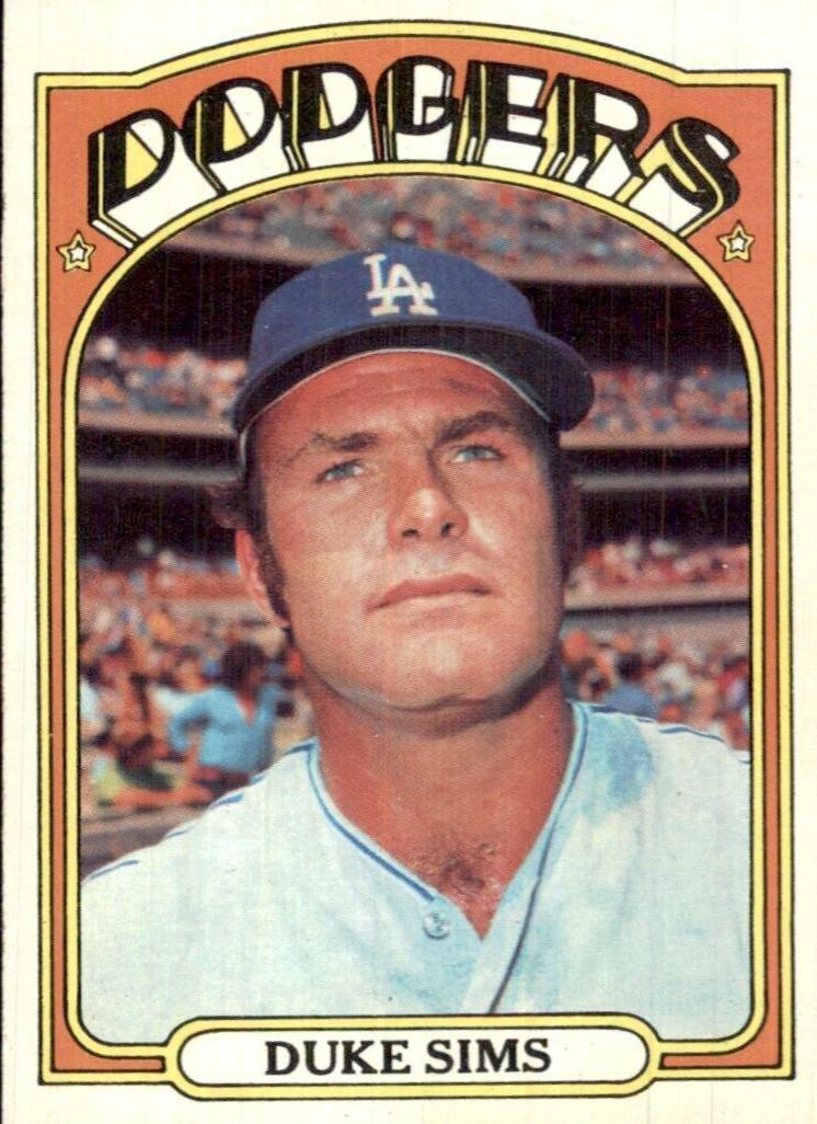 1972 Topps Baseball Duke Sims #63 PSA 8.5