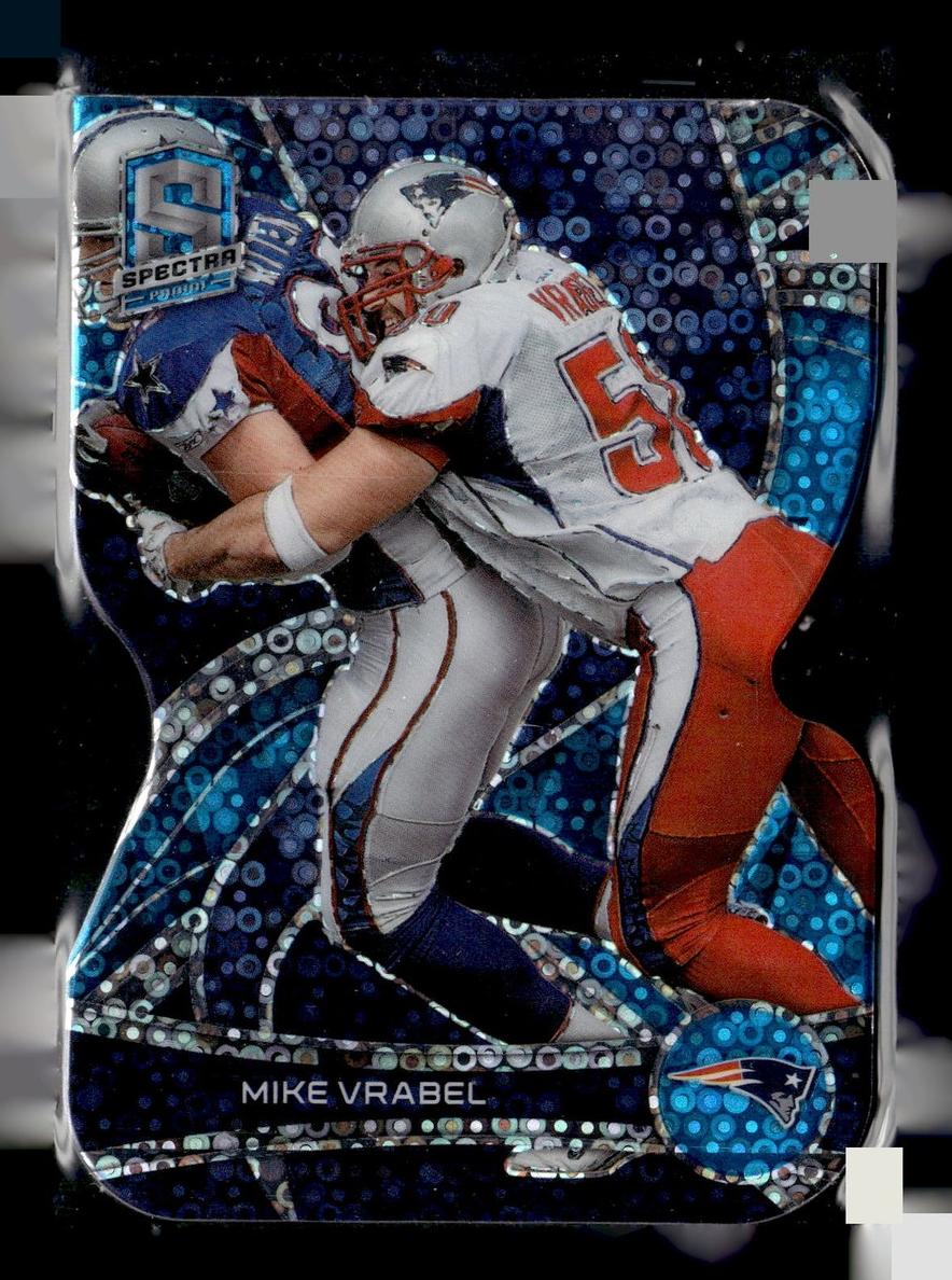 2022 Panini Spectra Football Neon Blue Die Cut Mike Vrabel #120