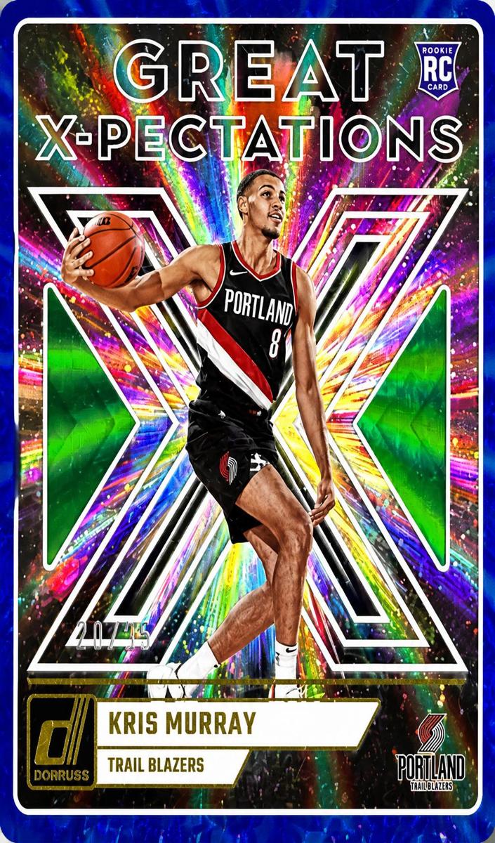 2023 Panini Donruss Basketball Holo Blue and Green Laser Kris Murray #23