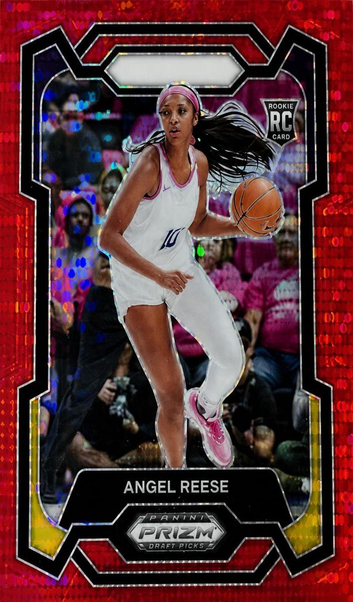 2024 Panini Prizm Draft Picks Basketball Red Pulsar Angel Reese #38 PSA 10