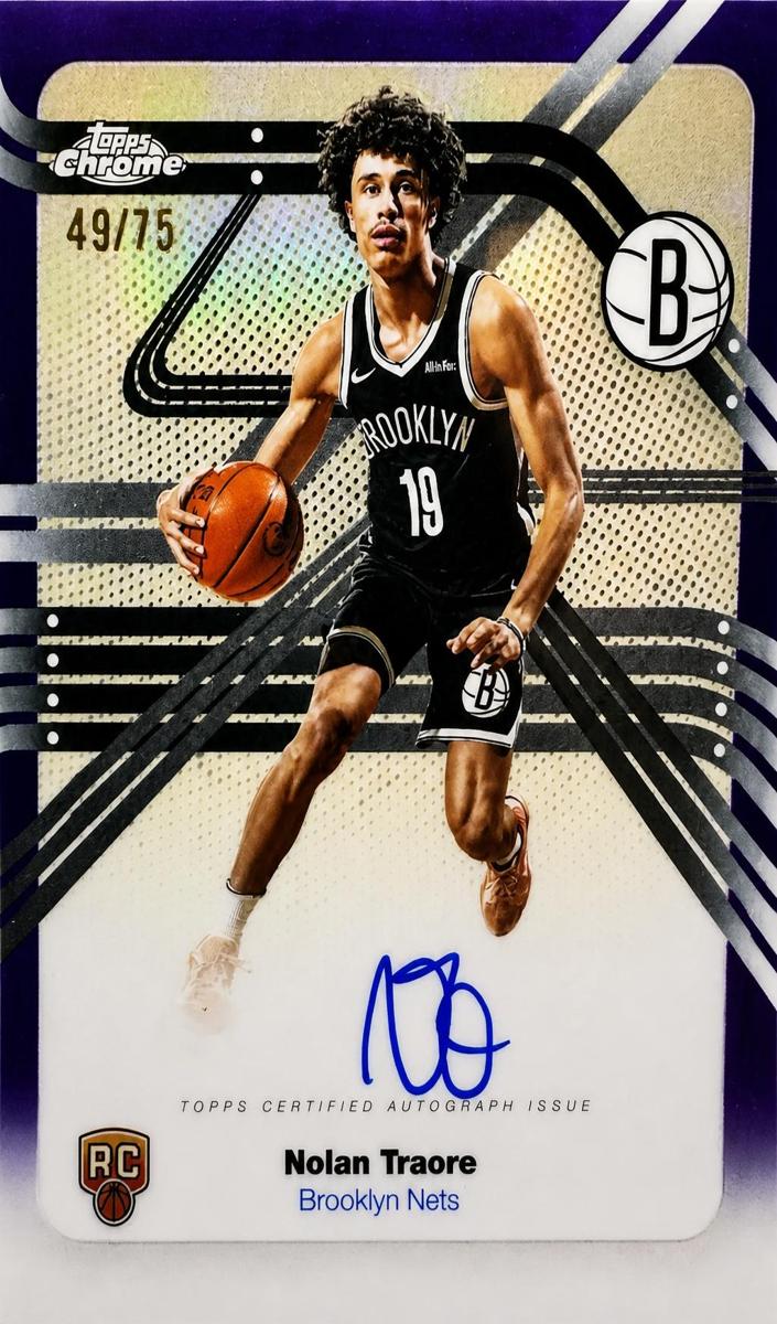 2025 Topps Chrome Basketball Purple Refractor Nolan Traore #NS-NT