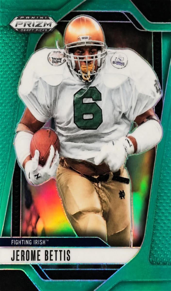 2025 Panini Prizm Draft Picks Football Green Jerome Bettis #185