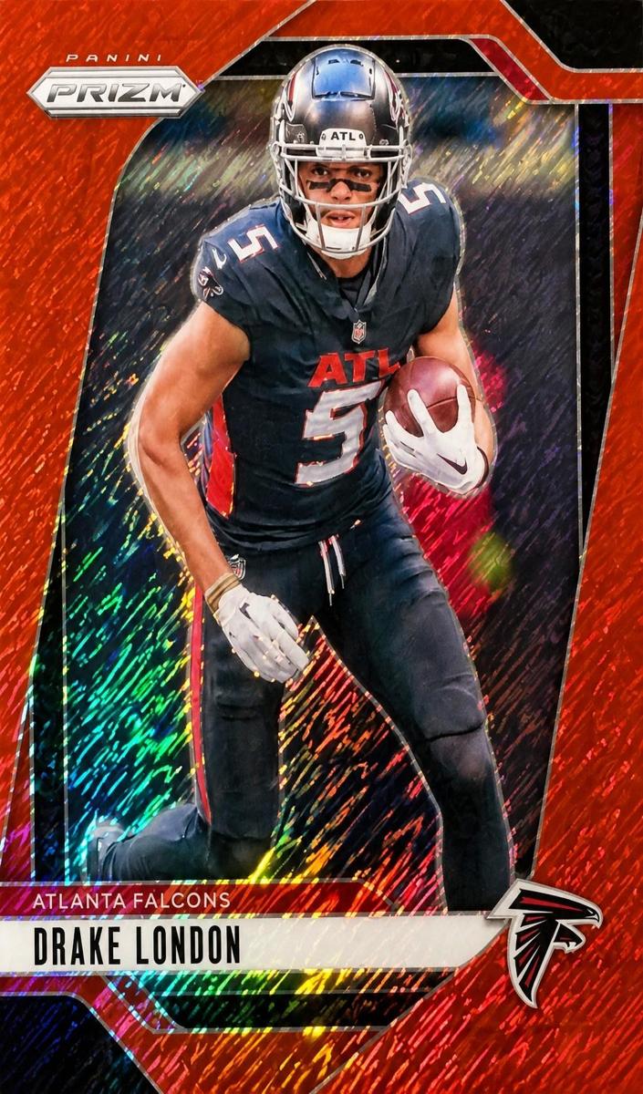 2024 Panini Prizm Football Red Shimmer Drake London #12 PSA 8.5
