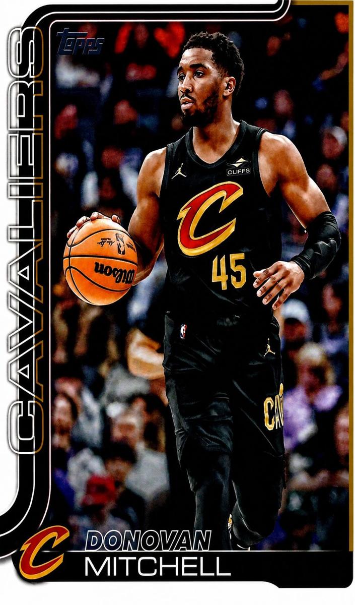 2025 Topps Basketball Rainbow Foilboard Donovan Mitchell #80 PSA 9