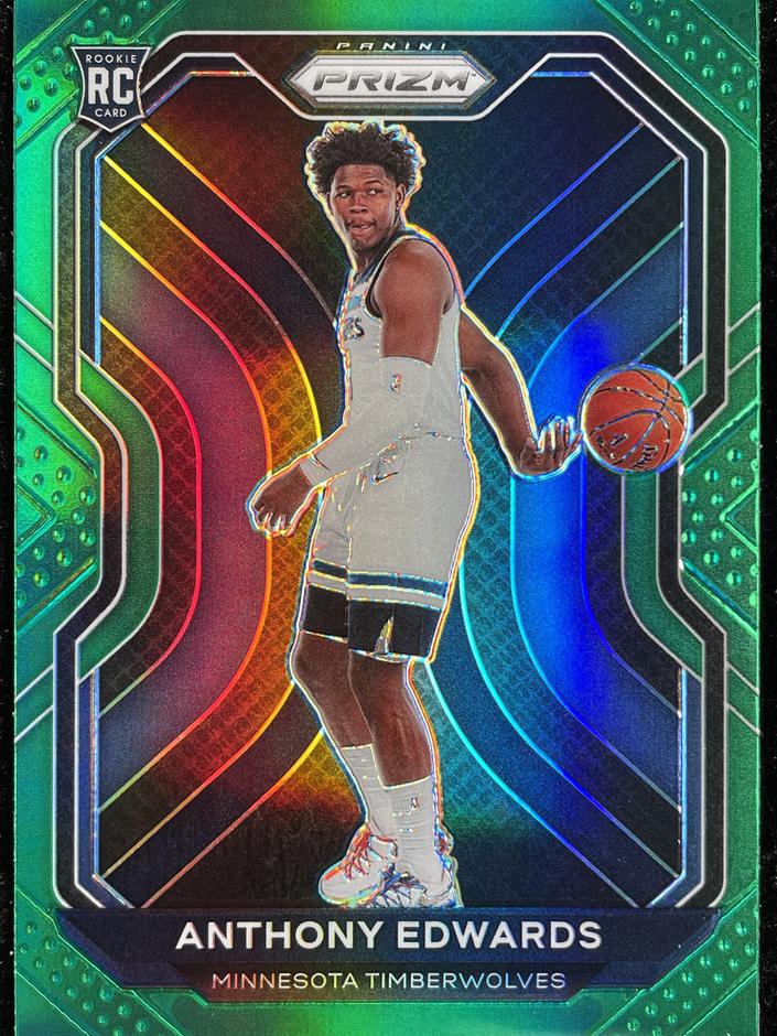 2020 Panini Prizm Basketball Green Anthony Edwards #258 PSA 10