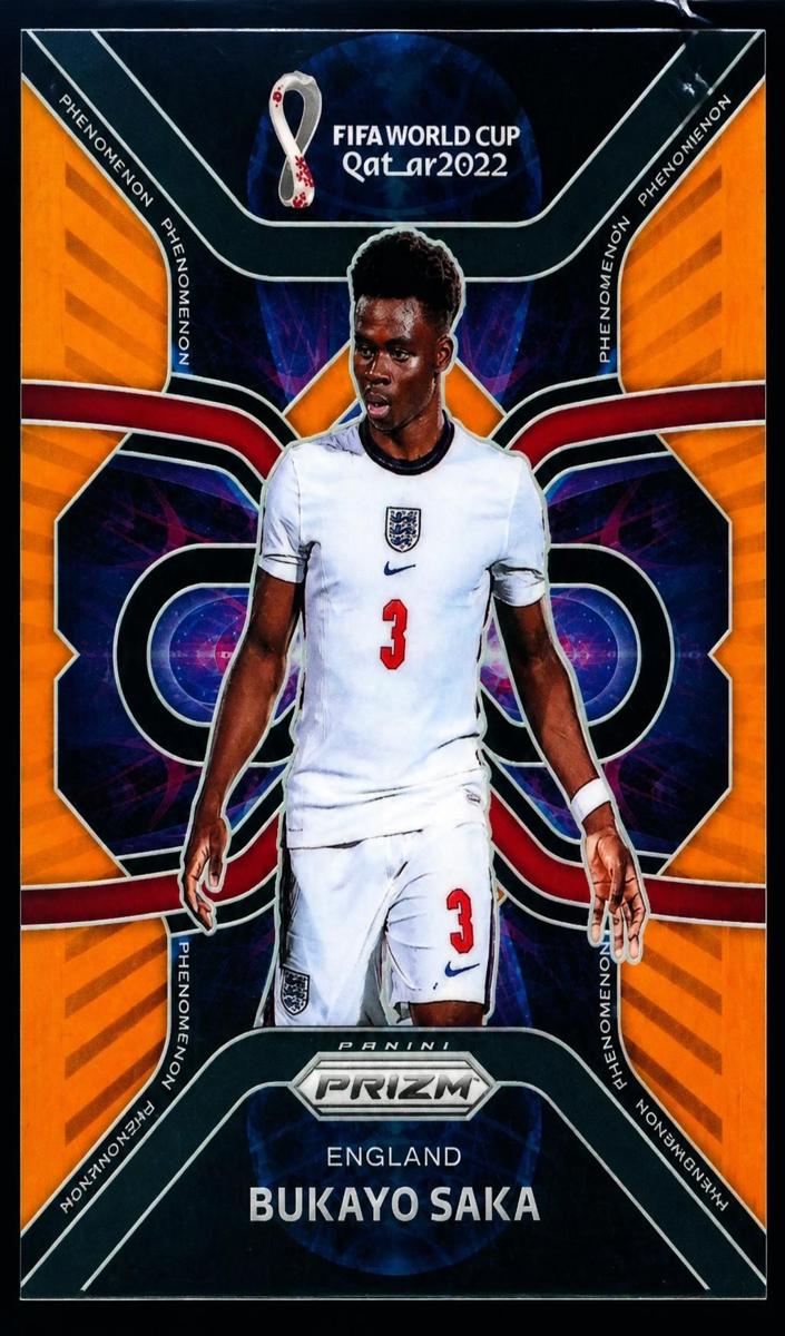 2022 Panini Prizm FIFA World Cup Qatar Soccer Orange Bukayo Saka #9
