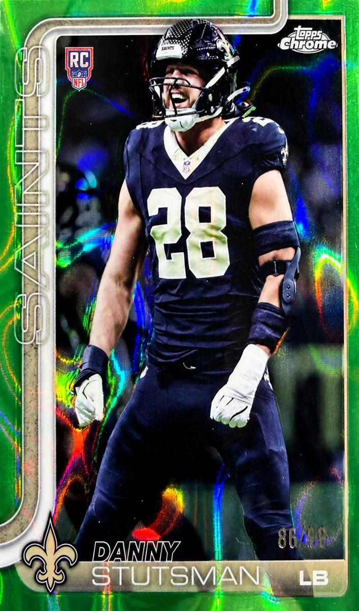 2025 Topps Chrome Football Green Lava Refractor Danny Stutsman #373