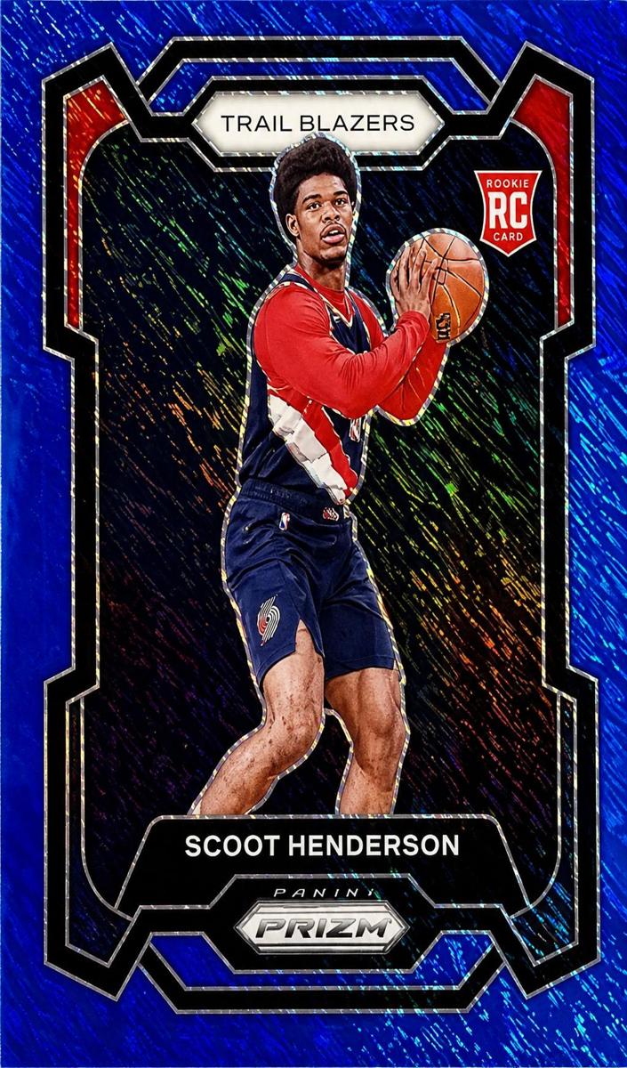 2023 Panini Prizm Basketball Blue Shimmer FOTL Scoot Henderson #141