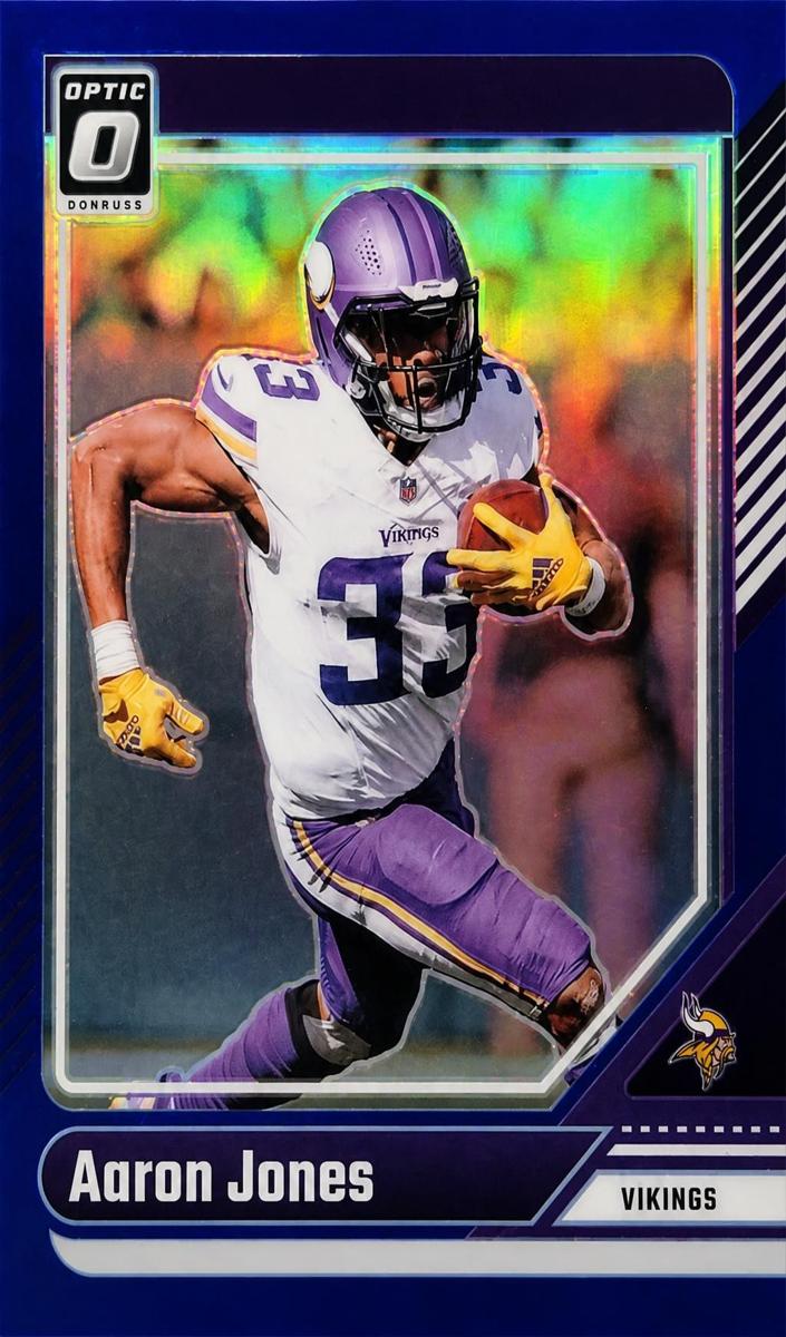 2024 Donruss Optic Football Blue Aaron Jones #128