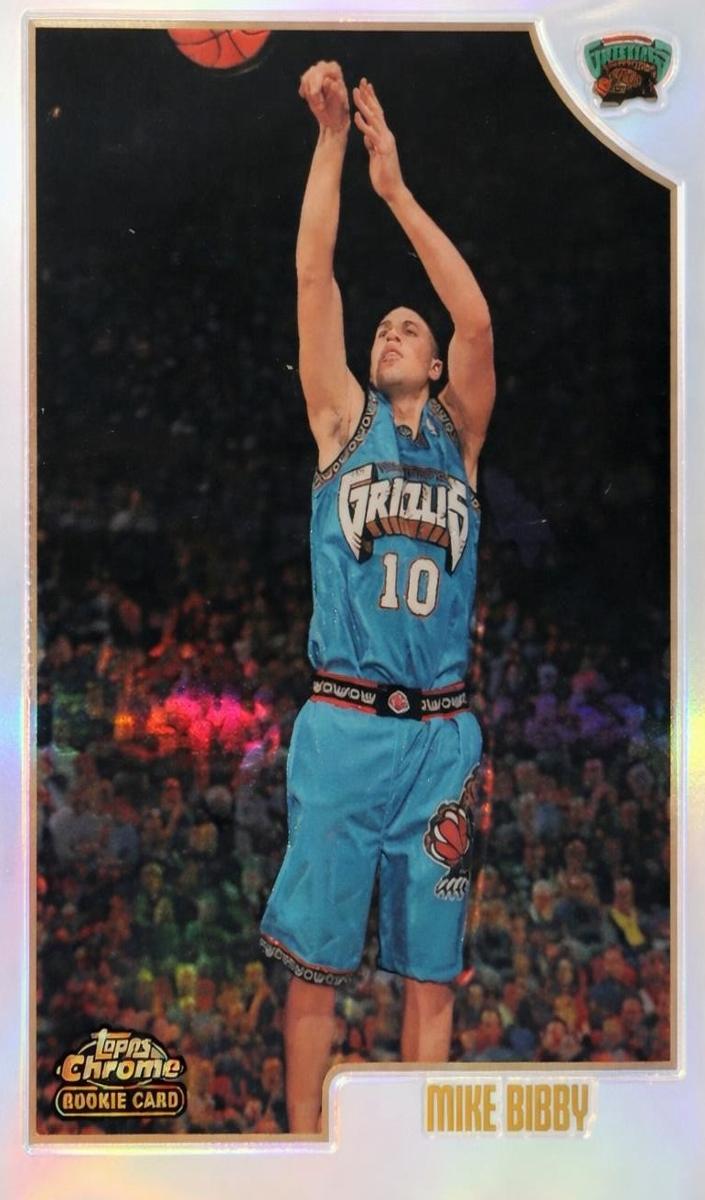 1998 Topps Chrome Basketball Refractor Mike Bibby #196 PSA 9
