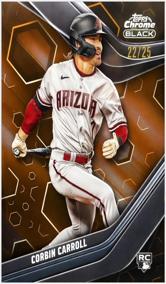 2023 Topps Chrome Black Baseball Orange Corbin Carroll #93