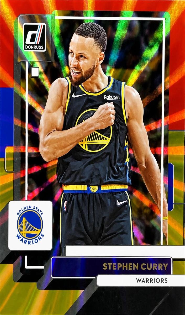 2022 Panini Donruss Basketball Holo Red and Gold Laser Stephen Curry #116