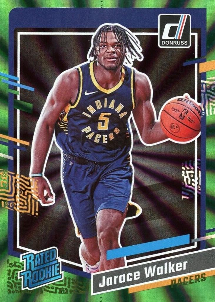 2023 Panini Donruss Basketball Holo Green Laser Jarace Walker #207