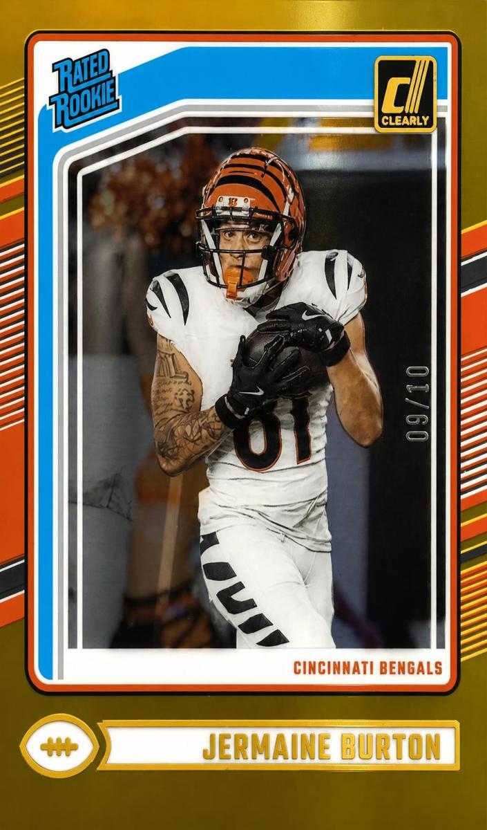 2024 Panini Clearly Donruss Football Gold Jermaine Burton #75