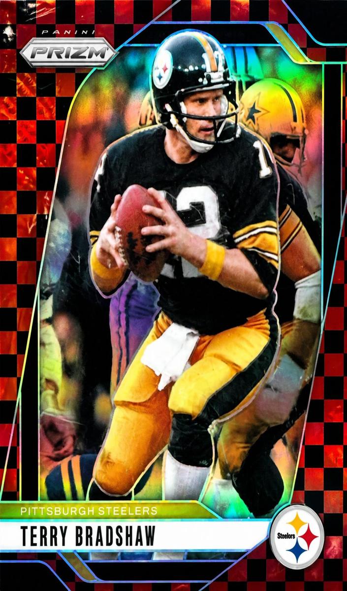 2024 Panini Prizm Football Black and Red Checker Terry Bradshaw #246