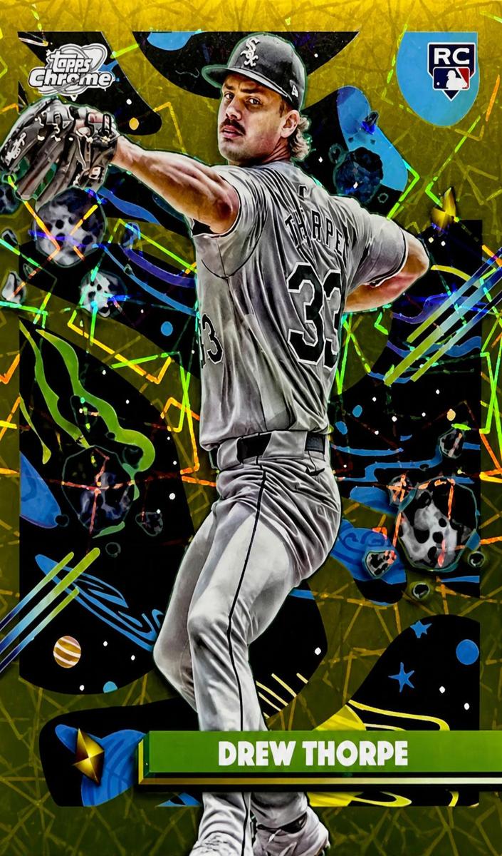 2025 Topps Cosmic Chrome Baseball Gold Interstellar Refractor Drew Thorpe #184