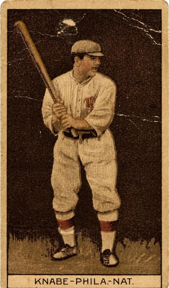 1912 American Tobacco Company Brown Background T207 Baseball Otto Knabe #NNO PSA 3