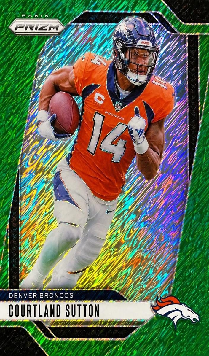 2024 Panini Prizm Football Green Shimmer Courtland Sutton #86