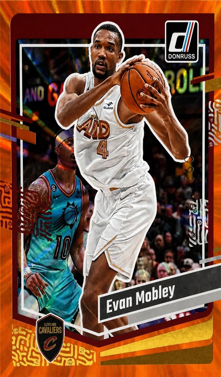2023 Panini Donruss Basketball Holo Orange Laser Evan Mobley #195