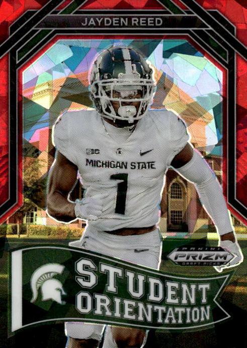 2023 Panini Prizm Draft Picks Football Red Ice Jayden Reed #SO-19