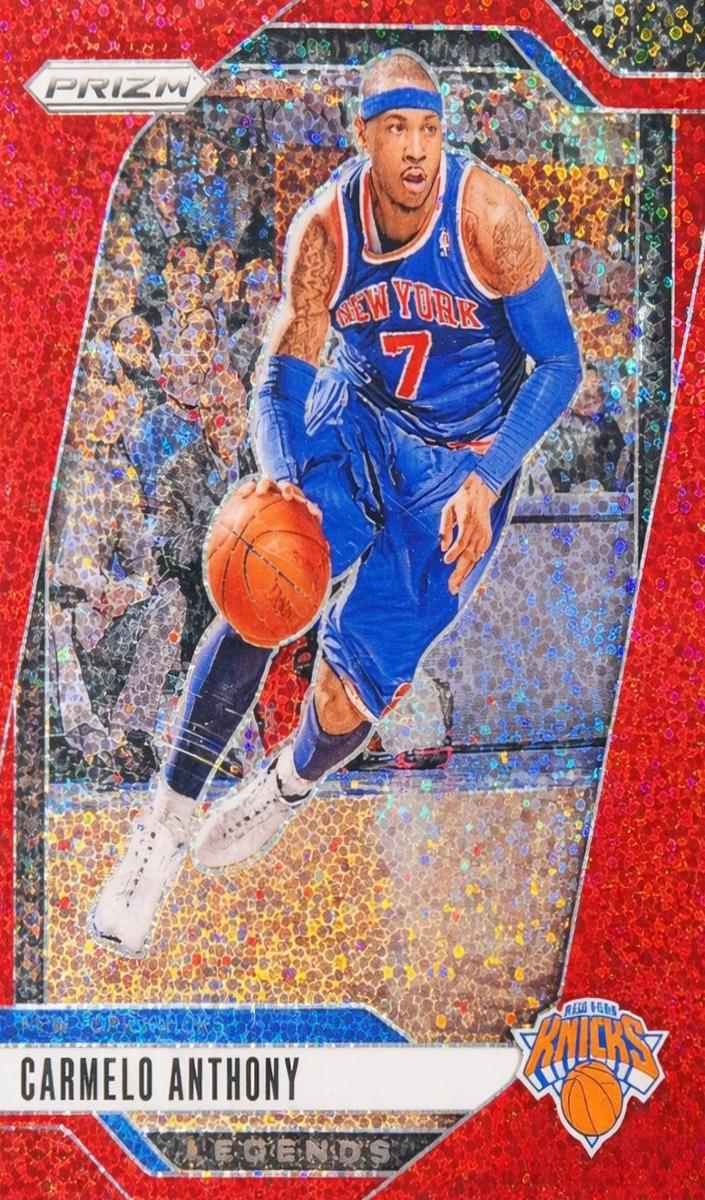 2024 Panini Prizm Basketball Red Sparkle Carmelo Anthony #285