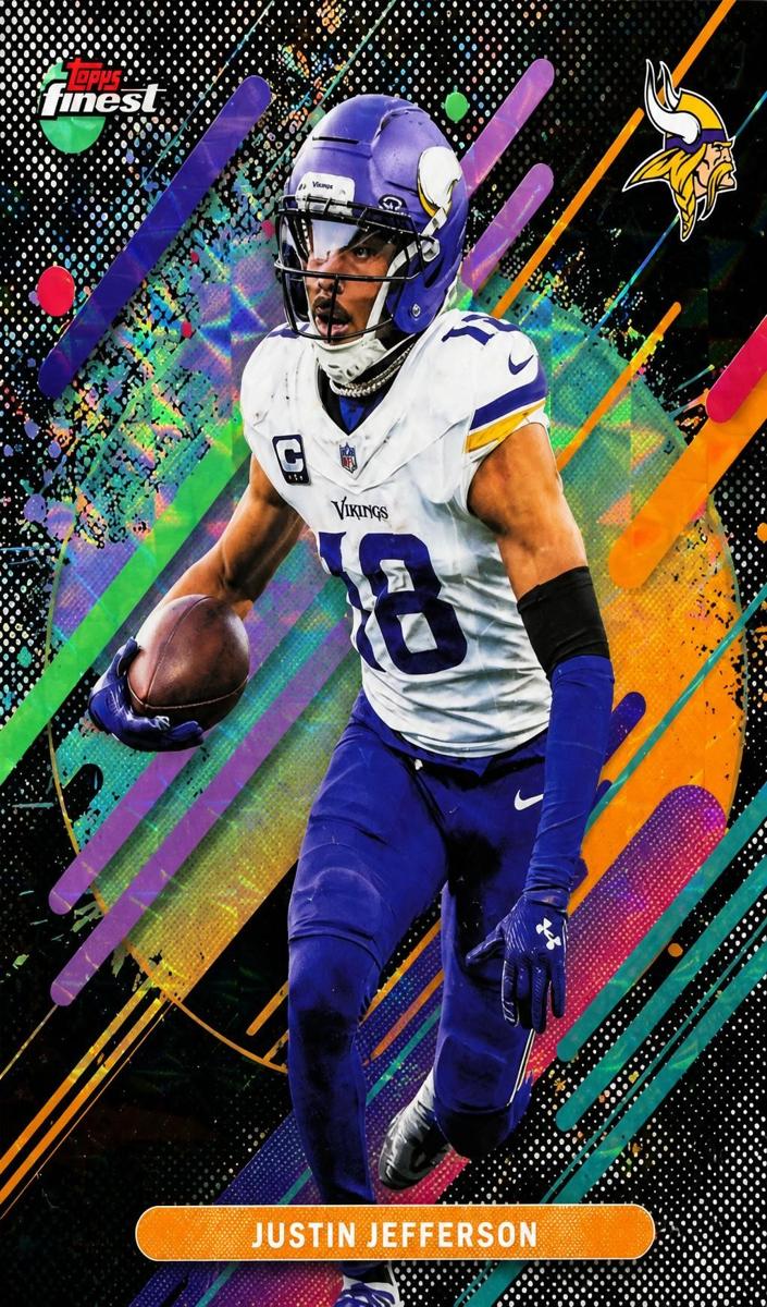 2025 Topps Finest Football Black Refractor Justin Jefferson #264