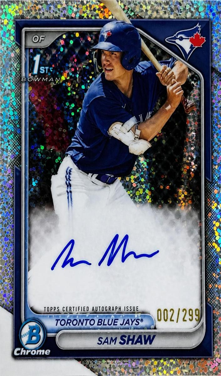 2024 Bowman Chrome Prospects Baseball Speckle Sam Shaw #CPA-SS PSA 9