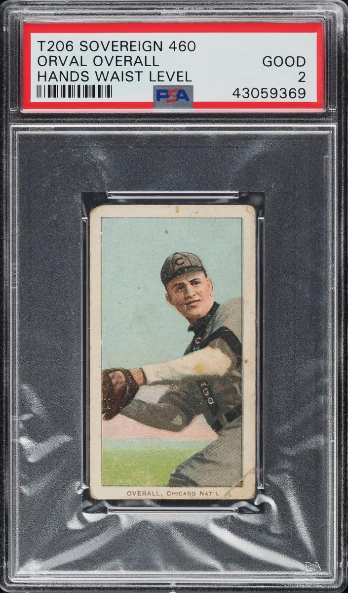 1909-11 T206 Baseball Hands At Waist Level Orval Overall #NNO PSA 2
