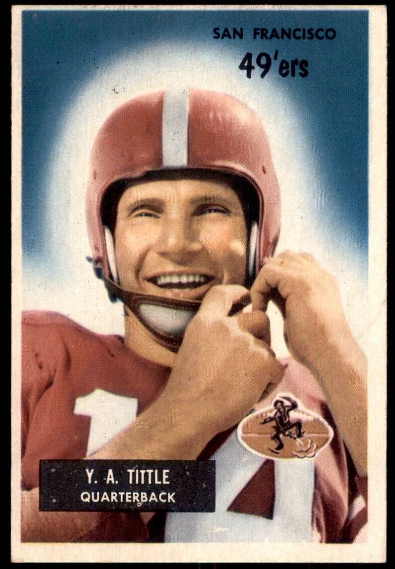 1955 Bowman Football Y.A. Tittle #72 PSA 5.5